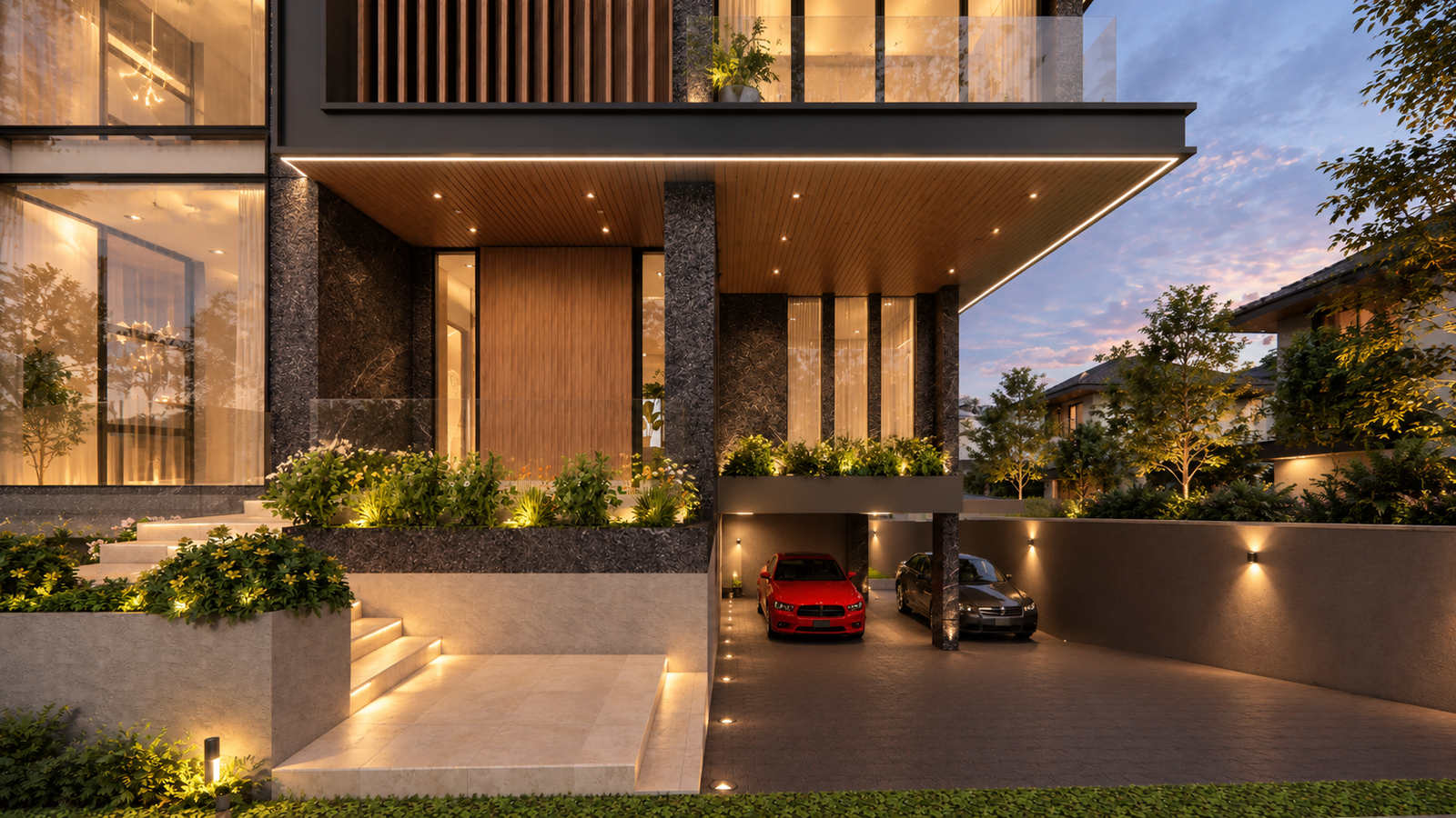 Casa Lumira — Entry & Garage