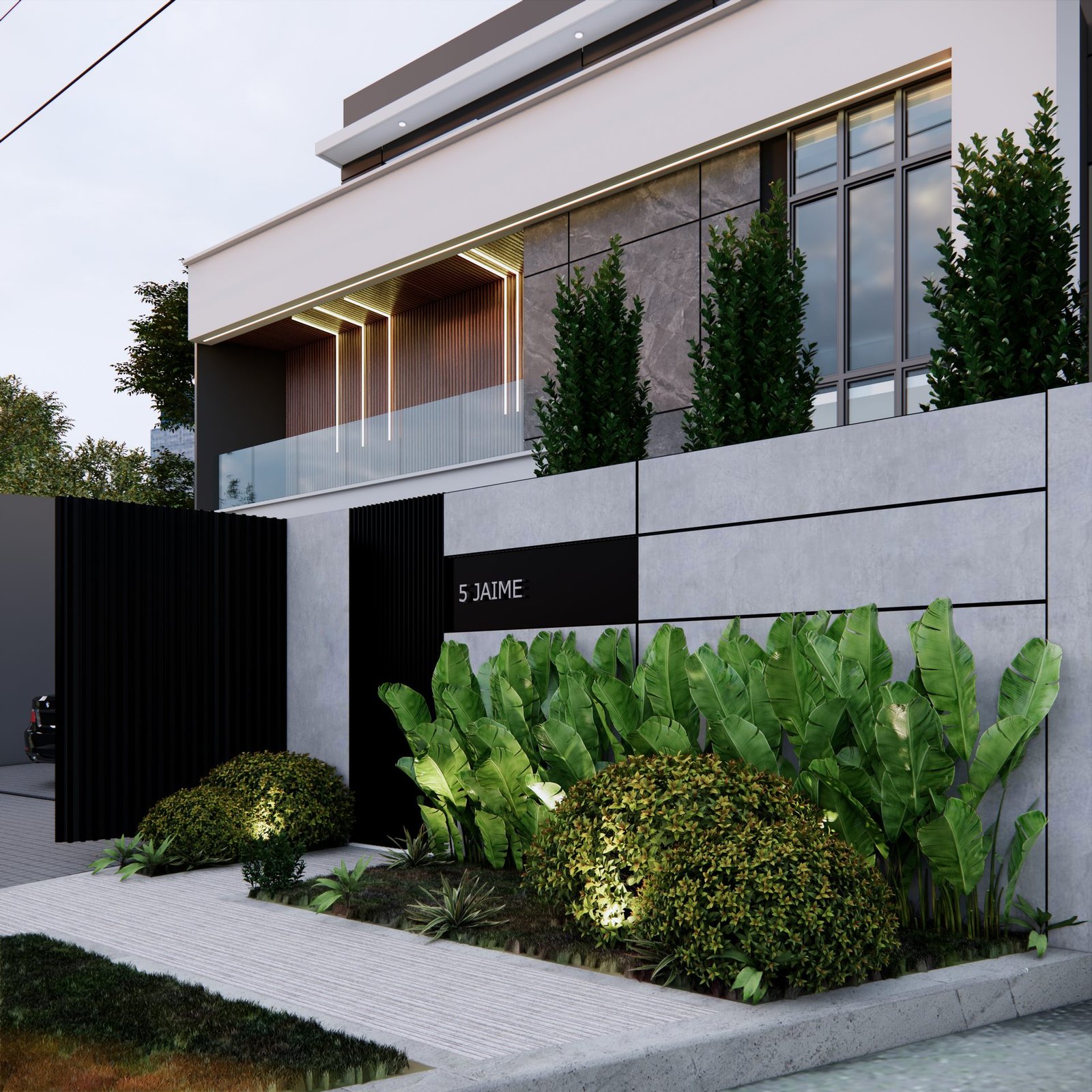 The Pandemic House — Entry Landscaping