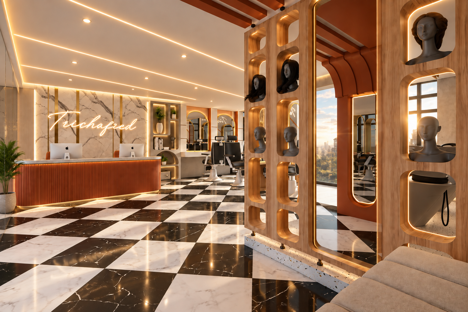 Trishafied Luxe Salon — Entry Lounge